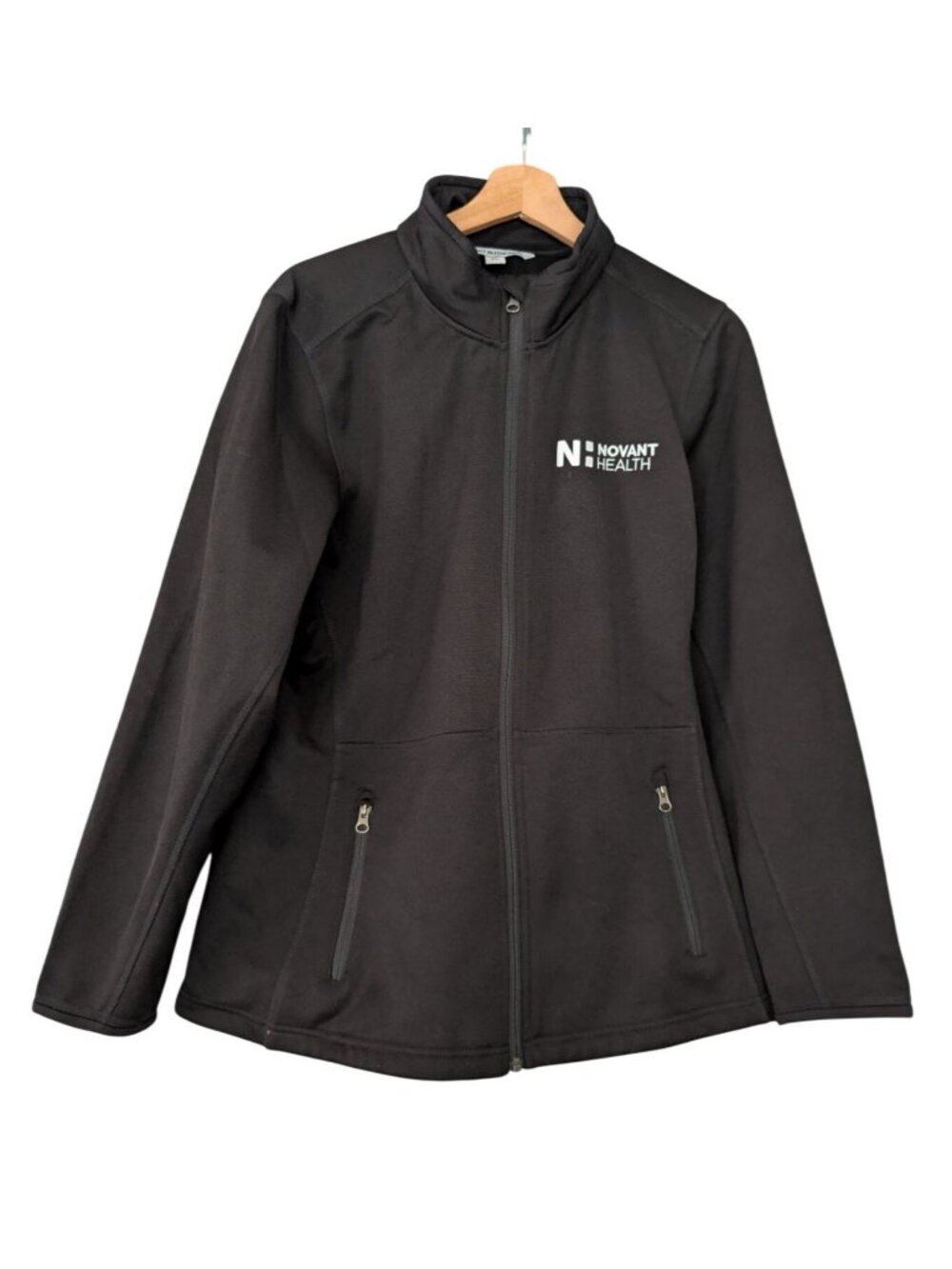 Port Authority L317 Womens XL Black Soft Shell Jacket Novant Health Full Zip